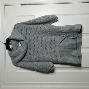 Reference Point Cowl Neck Short Sleeve Sweater